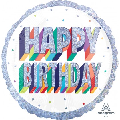 S55 18" Here's To Your Birthday Standard HoloGraphic HX®